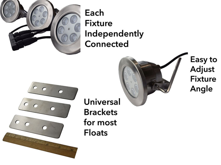 Stainless Steel LED w/ Remote Control and Control Box, 6-Watt Fixtures LED Fountain Tech