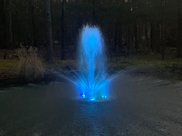 X-Large Pond Fountain, Lights with Remote Control Fountain Mountain