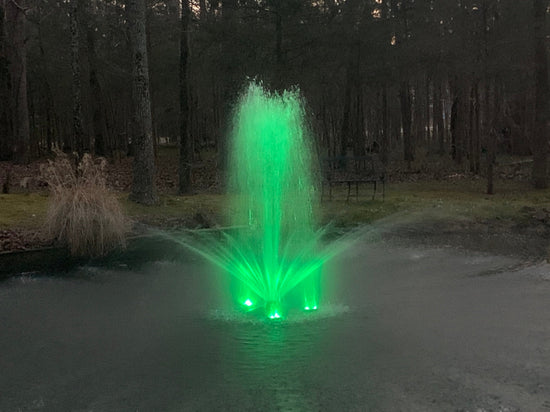 X-Large Pond Fountain by Fountain Tech, 14000 GPH Pump, 3 Displays Large Pond Fountain Fountain Mountain