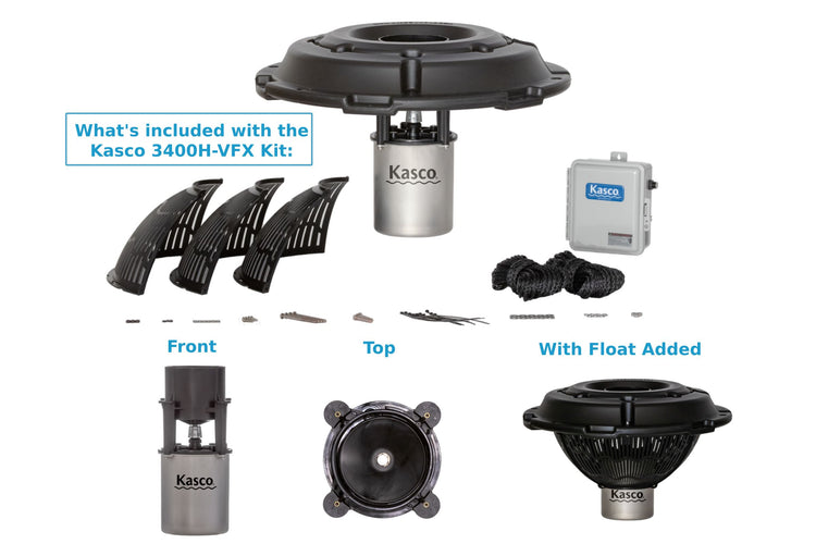 Kasco 3400H-VFX Aerating Pond Fountain Large Pond Fountain Kasco