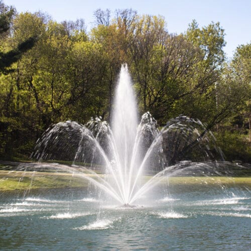 Kasco Classic Fountain for Hotels and Large Ponds with Lights Fountain Mountain