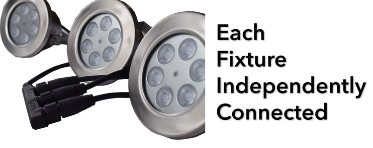 Stainless Steel LED w/ Remote Control and WIFI, 6-Watt Fixtures Led Floating Fountain Light Fountain Tech 