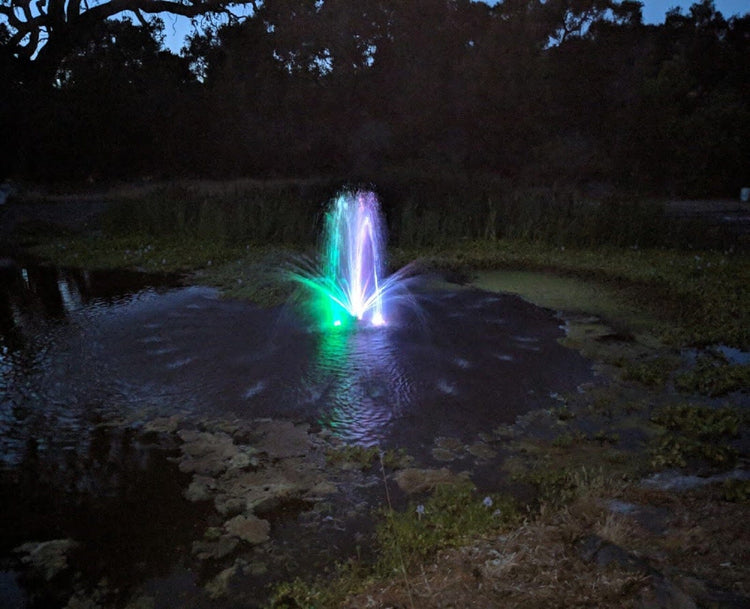 X-Large Pond Fountain by Fountain Tech, 14000 GPH Pump, 2 Displays Large Pond Fountain Fountain Mountain 