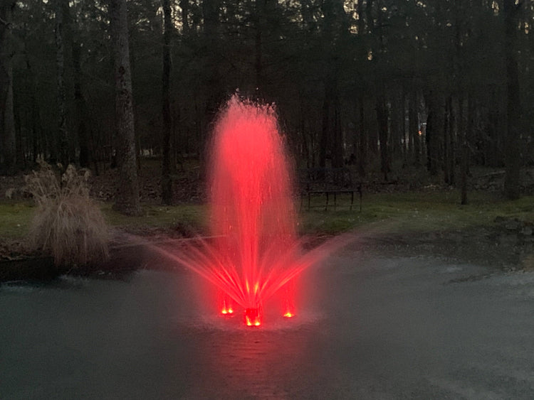 X-Large Pond Fountain by Fountain Tech, 14000 GPH Pump, 3 Displays Large Pond Fountain Fountain Mountain 