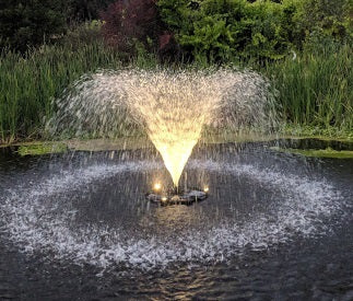 FF-100 xlarge pond fountain with Durable LED Lights, 100' Cable Model Fountain Mountain 