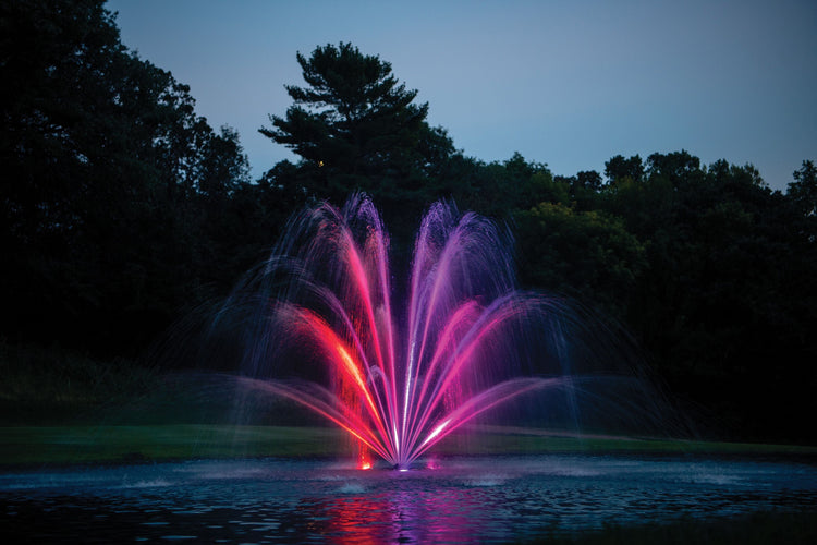 Kasco Classic Fountain for Hotels and Large Ponds with Lights Fountain Mountain 