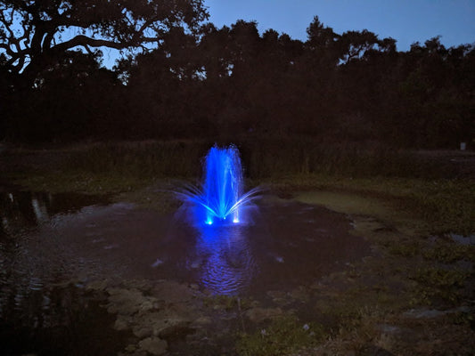 FF-100 xlarge pond fountain with Durable LED Lights, 100' Cable Model Fountain Mountain 