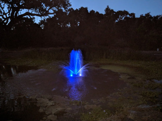 FF-100 xlarge pond fountain with Durable LED Lights, 100' Cable Model Fountain Mountain 
