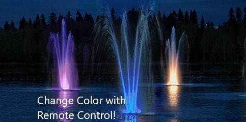 LED Lights with Remote Control, 2-year warranty, 9- watt fixtures Fountain Mountain 